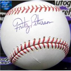 486935 Fritz Peterson Autographed Baseball - OMLB Yankees Indians Pitcher JSA Authentication Hologram Toning Aging