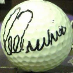 Lee Trevino Autographed Golf Ball - White - Includes Display Cube - Authentic Signature