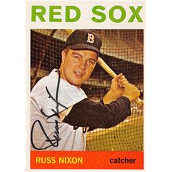 538749 Russ Nixon Autographed Baseball Card - Boston Red Sox, 67 1964 Topps No.329