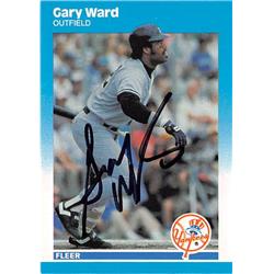 539195 Gary Ward Autographed Baseball Card - New York Yankees 1987 Fleer Update No.U122