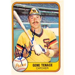 539342 Gene Tenace Autographed Baseball Card - San Diego Padres, 67 1981 Fleer No.489