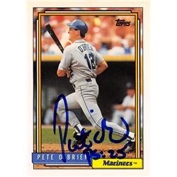 539404 Pete O Brien Autographed Baseball Card - Seattle Mariners, 67 1992 Topps No.455