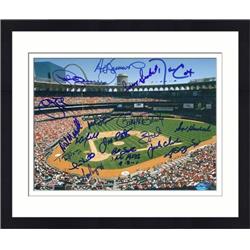 539714 8 x 10 in. Busch Stadium Matted & Framed Photo Autographed Matted & Framed Photo by 18 St. Louis Cardinals Legends No.2