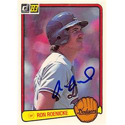 Picture of Autograph Warehouse 158259 Ron Roenicke Autographed Baseball Card - Los Angeles Dodgers 1983 Donruss No.327