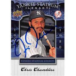 539197 Chris Chambliss Autographed Baseball Card - New York Yankees 2008 Upper Deck Yankee Stadium Legacy No.50