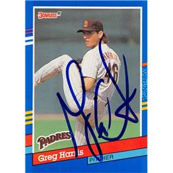 539348 Greg Harris Autographed Baseball Card - San Diego Padres, 67 1991 Donruss No.131