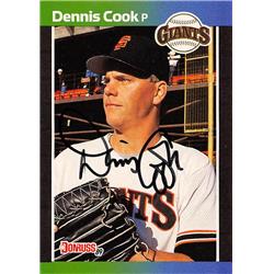 539389 Dennis Cook Autographed Baseball Card - San Francisco Giants, 67 1989 Donruss No.646