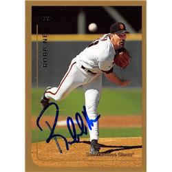 559878 Robb Nen Autographed Baseball Card - San Francisco Giants, 67 1999 Topps No.160