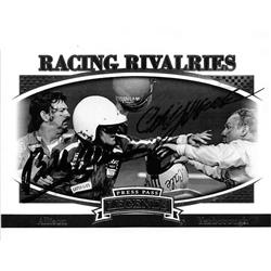 560302 Bobby Allison & Cale Yarborough Fight Autographed Trading Card 2007 Press Pass No.64 Racing Rivalries NASCAR