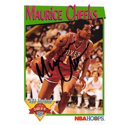Picture of Autograph Warehouse 301884 Maurice Cheeks Autographed Basketball Card - Philadelphia 76ers 1991 Hoops Yearbook No.320
