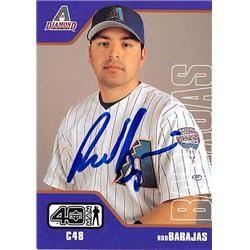527321 Rod Barajas Autographed Baseball Card - Arizona Diamondbacks 2002 Upper Deck 40 Man No.663
