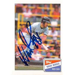 527375 Wade Boggs Autographed Baseball Card - Boston Red Sox 1988 Topps Bazooka No.2