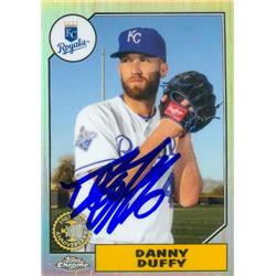 527458 Danny Duffy Autographed Baseball Card - Kansas City Royals 2017 Topps Chrome Refractor No.87T-19 -  Autograph Warehouse