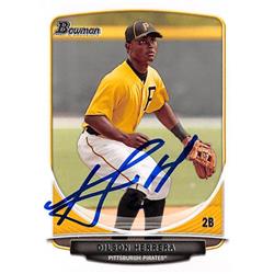 527560 Dilson Herrera Autographed Baseball Card - Pittsburgh Pirates 2013 Bowman Rookie No.BP78