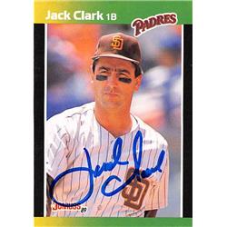 527576 Jack Clark Autographed Baseball Card - San Diego Padres 1989 Donruss No.98