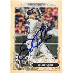 527599 Wilson Ramos Autographed Baseball Card - Tampa Bay Rays 2017 Topps Gypsy Queen No.152
