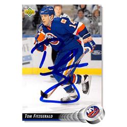 Picture of Autograph Warehouse 528045 Tom Fitzgerald Autographed Hockey Card - New York Islanders&#44; SC 1993 Upper Deck No.52