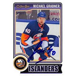 Picture of Autograph Warehouse 528061 Michael Grabner Autographed Hockey Card - New York Islanders&#44; SC 2014 O-Pee-Chee No.407