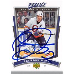 Picture of Autograph Warehouse 528062 Brendan Witt Autographed Hockey Card - New York Islanders&#44; SC 2007 Upper Deck MVP No.144