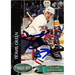 Picture of Autograph Warehouse 528224 Travis Green Autographed Hockey Card - New York Islanders&#44; SC 1993 Parkhurst Calder Candidate No.343