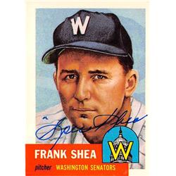 528372 Frank Spec Shea Autographed Baseball Card 1991 Topps Archives 1953 No.164 - Washington Senators -  Autograph Warehouse