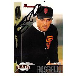 538809 Joe Rosselli Autographed Baseball Card - San Francisco Giants 1995 Bowman No.107