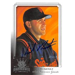 538819 Kirk Rueter Autographed Baseball Card - San Francisco Giants 2003 Donruss Diamond Kings No.143