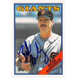 538821 Bob Brenly Autographed Baseball Card - San Francisco Giants 1988 Topps No.703