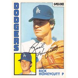 539038 Rick Honeycutt Autographed Baseball Card - Los Angeles Dodgers, 67 1984 O-Pee-Chee No.222