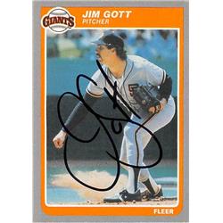 539364 Jim Gott Autographed Baseball Card - San Francisco Giants 1986 Fleer Update No.U45