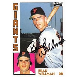 559901 Brad Wellman Autographed Baseball Card - San Francisco Giants, 67 1984 Topps No.109