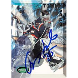 Picture of Autograph Warehouse 528034 Tommy Salo Autographed Hockey Card - New York Islanders&#44; SC 1995 Parkhurst No.128