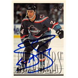 Picture of Autograph Warehouse 528041 Brent Severyn Autographed Hockey Card - New York Islanders&#44; SC 1996 Topps No.243