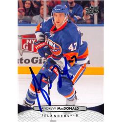Picture of Autograph Warehouse 528248 Andrew MacDonald Autographed Hockey Card - New York Islanders&#44; SC 2011 Upper Deck No.335