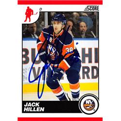 Picture of Autograph Warehouse 528282 Jack Hillen Autographed Hockey Card - New York Islanders&#44; SC 2010 Score No.318