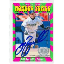 528575 Jeff Bagwell Autographed Baseball Card - Houston Astros SC 1999 Upper Deck No.WY3 Wonder Years Insert