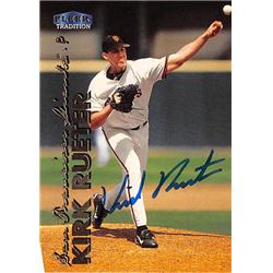 538822 Kirk Rueter Autographed Baseball Card - San Francisco Giants 1999 Fleer Tradition No.290