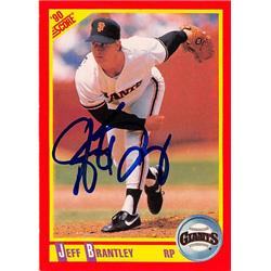 538825 Jeff Brantley Autographed Baseball Card - San Francisco Giants 1990 Score No.371