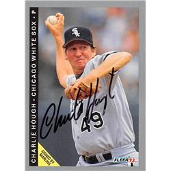 538850 Charlie Hough Autographed Baseball Card - Chicago White Sox, 67 1993 Fleer No.584