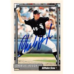 538855 Charlie Hough Autographed Baseball Card - Chicago White Sox, 67 1992 Topps No.191