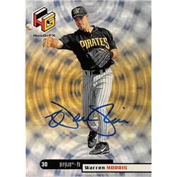 539310 Warren Morris Autographed Baseball Card - Pittsburgh Pirates 1999 Upper Deck HoloGrFX No.46