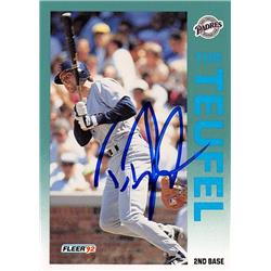539358 Tim Teufel Autographed Baseball Card - San Diego Padres, 67 1992 Fleer No.622