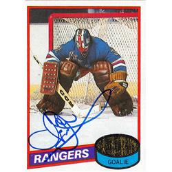 Picture of Autograph Warehouse 539593 John Davidson Autographed Hockey Card - New York Rangers&#44; 67 1981 O-Pee-Chee No.222