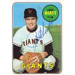559869 Jack Hiatt Autographed Baseball Card - San Francisco Giants, 67 1969 Topps No.204
