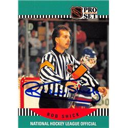 Picture of Autograph Warehouse 560138 Ron Asselstine Autographed Hockey Card - NHL Referee&#44; 67 1990 Pro Set No.681