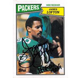 560392 James Lofton Autographed Football Card - Green Bay Packers Hall of Fame 1987 Topps No.354 Inscribed HOF 03 -  Autograph Warehouse