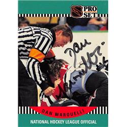 Picture of Autograph Warehouse 560137 Denis Morel Autographed Hockey Card - NHL Referee&#44; 67 1990 Pro Set No.695