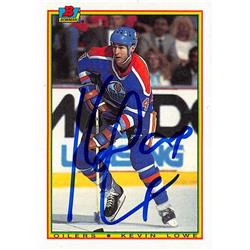 Picture of Autograph Warehouse 560151 Jeff Beukeboom Autographed Hockey Card - Edmonton Oilers&#44; 67 1991 Topps Stadium Club No.350
