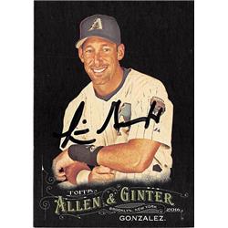 538649 Luis Gonzalez Autographed Baseball Card - Arizona Diamondbacks 2016 Topps Allen & Ginters Black No.135
