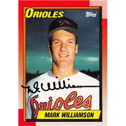538708 Mark Williamson Autographed Baseball Card - Baltimore Orioles, 67 1990 Topps No.13